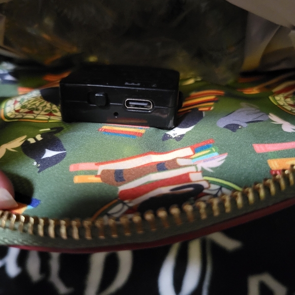 Loungefly Light Up Stained Glass Black Cat Library Bam Exclusive Mini Backpack - Picture 6 of 7